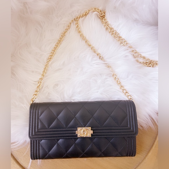 CHANEL Handbags - CHANEL Boy Wallet in Lambskin, 26 series-chain included, full set! SOLD